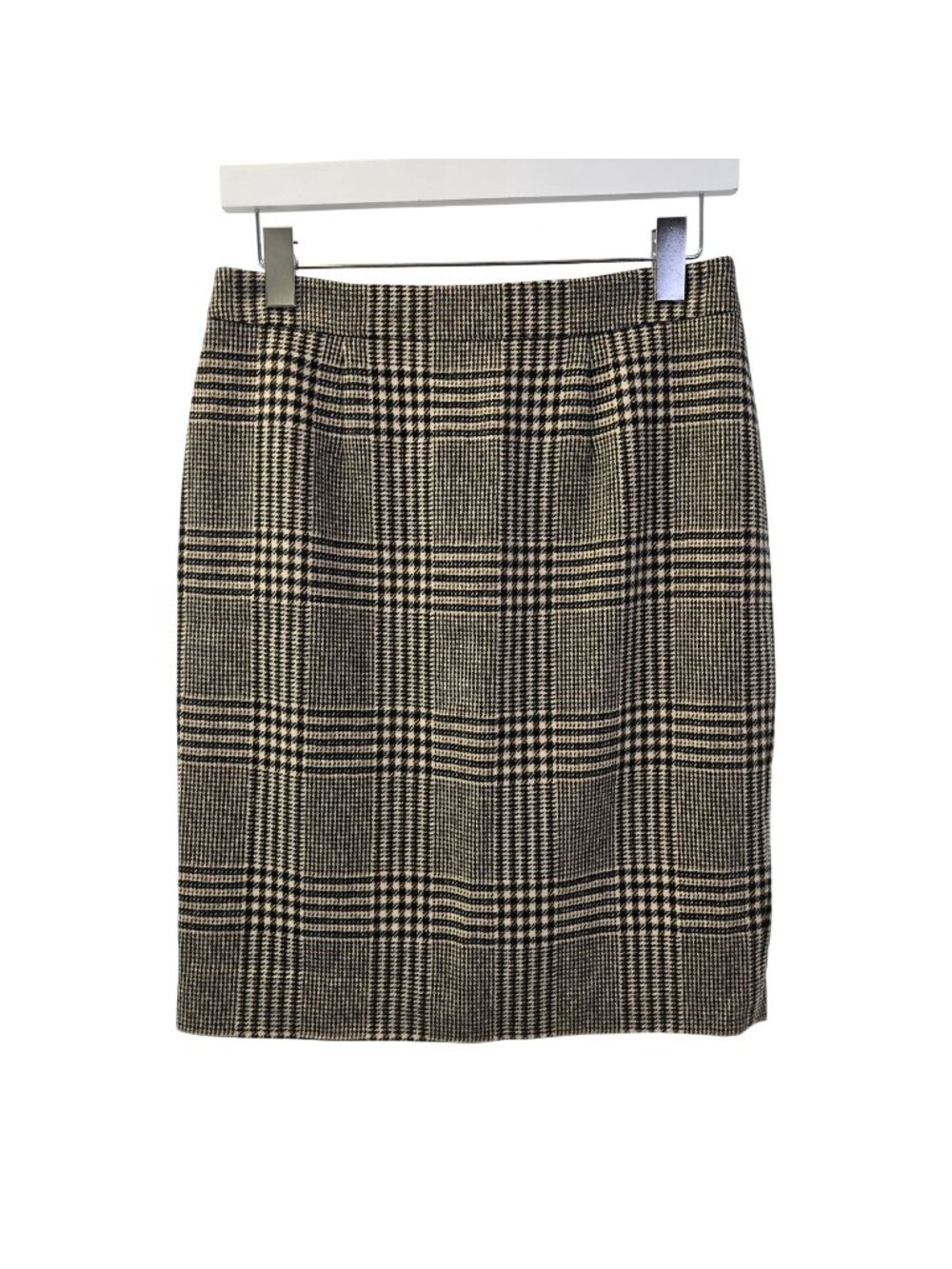 Brooks Brothers 100% Merino Lambswool Glen Plaid Pencil Skirt Size 4P - Picture 1 of 7